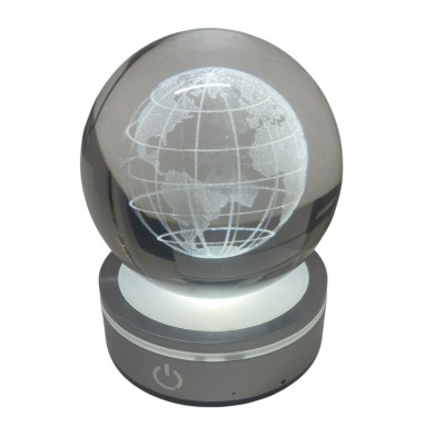 Statuina sfera Mappamondo  con led CM10