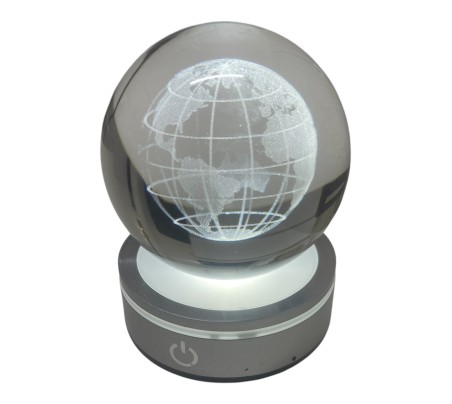 Statuina sfera Mappamondo  con led CM10