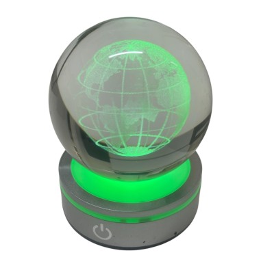 Statuina sfera Mappamondo  con led CM10