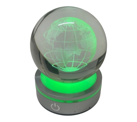 Statuina sfera Mappamondo  con led CM10