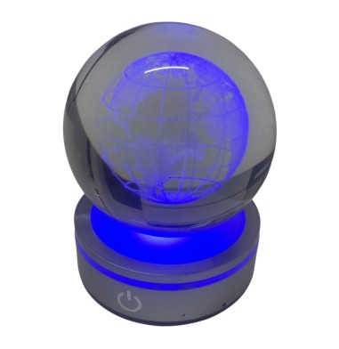 Statuina sfera Mappamondo  con led CM10