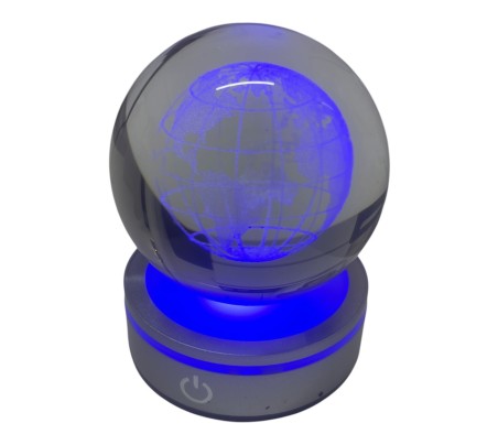 Statuina sfera Mappamondo  con led CM10