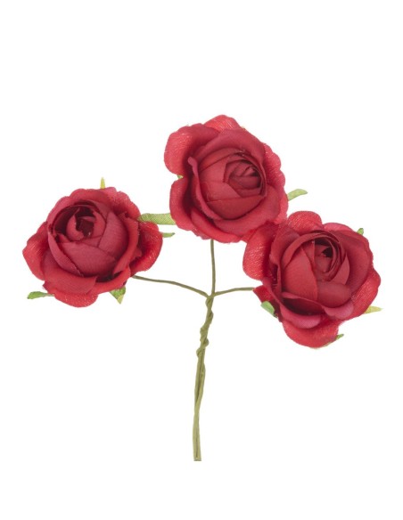 6 Rose decorative rosse