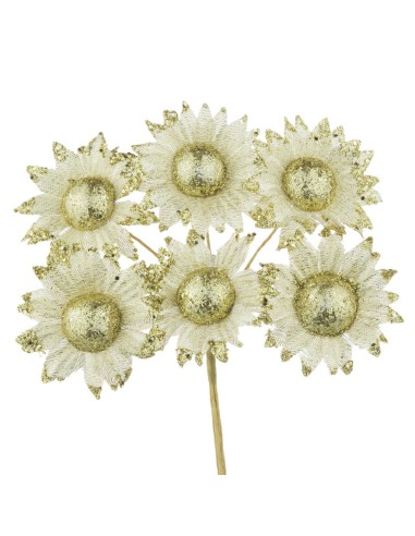 6 Margherita decorativa oro