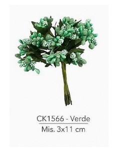 12 Bacche verde decorative