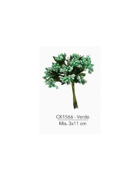 12 Bacche verde decorative