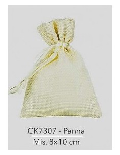 10 Sacchetti iuta panna cm10