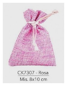 10 Sacchetti iuta rosa cm10