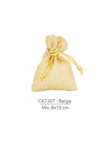 10 Sacchetti iuta beige cm10