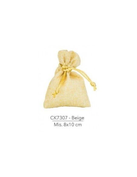 10 Sacchetti iuta beige cm10
