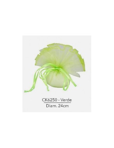 10 Sacchetti organza verde