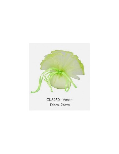 10 Sacchetti organza verde
