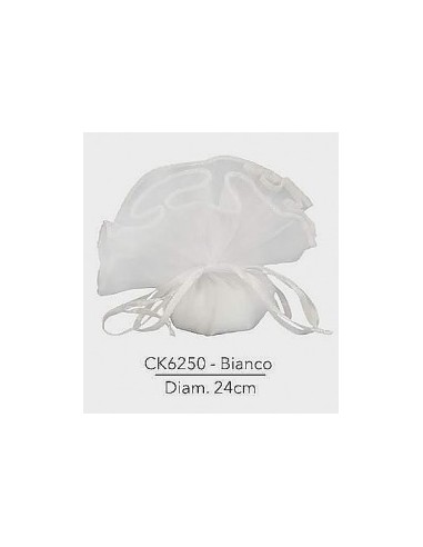 10 Sacchetti organza bianco