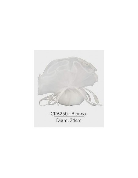 10 Sacchetti organza bianco