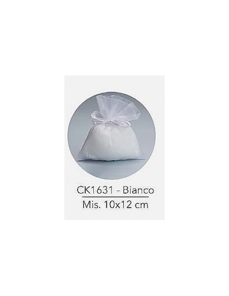 10 Sacchetti organza bianca cm12