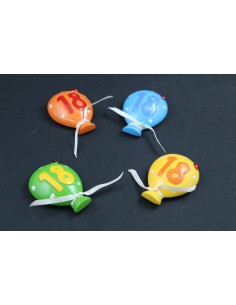 10 Magnete palloncino con numero 18