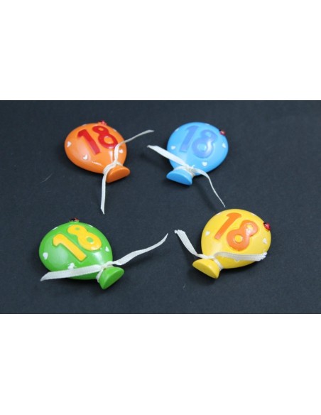 10 Magnete palloncino con numero 18
