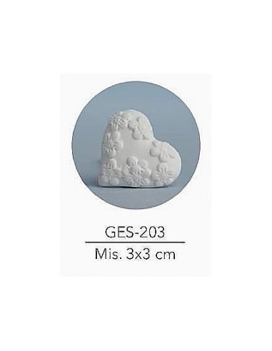 12 Gesso cuore decorato