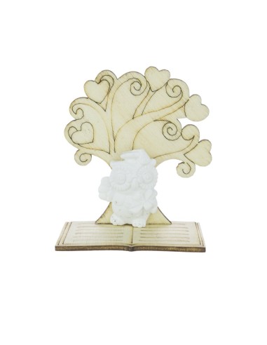 10 Statuina albero con gufo laurea