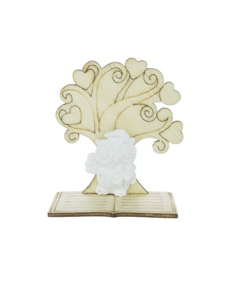 10 Statuina albero con gufo laurea
