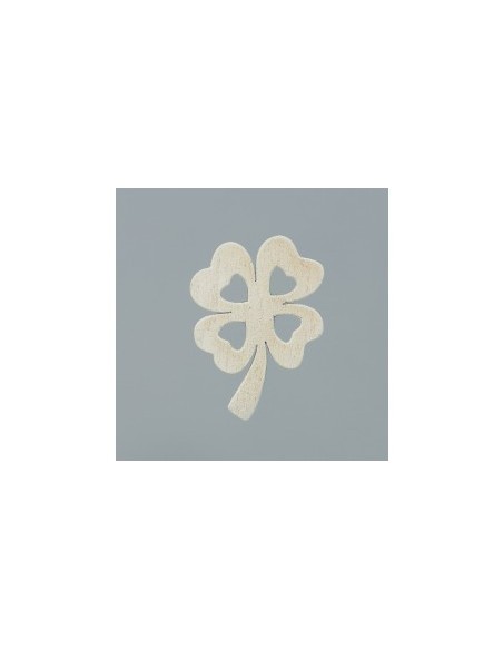 24 Applicazione quadrifoglio bianco