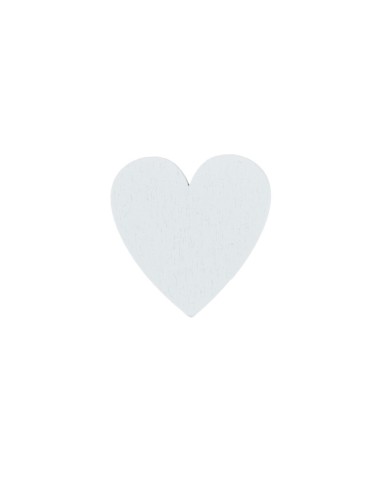 25 Applicazione cuore bianco cm2