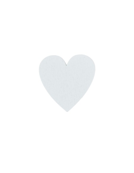 25 Applicazione cuore bianco cm2