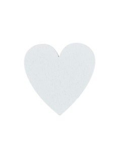 25 Applicazione cuore bianco cm3