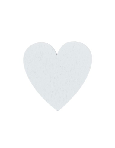 25 Applicazione cuore bianco cm3