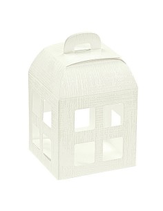 10 Scatole lanterna bianca 10x10x13