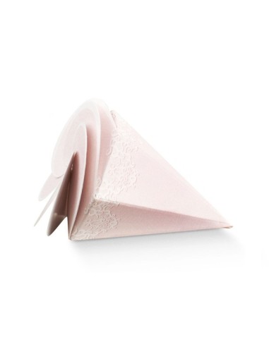 10 Scatole cono spirale rosa