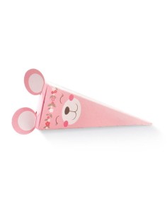 10 Scatole cono orso rosa