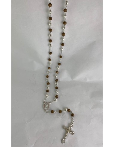 12 Collana rosario in legno