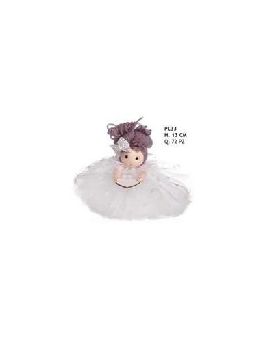 6 Bimba con tulle bianco