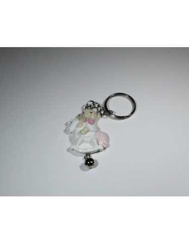 12 Portachiavi cavallo con orso rosa