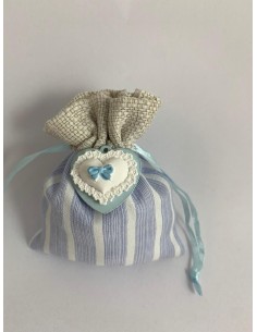12 Sacchetti con cuore Celeste 2