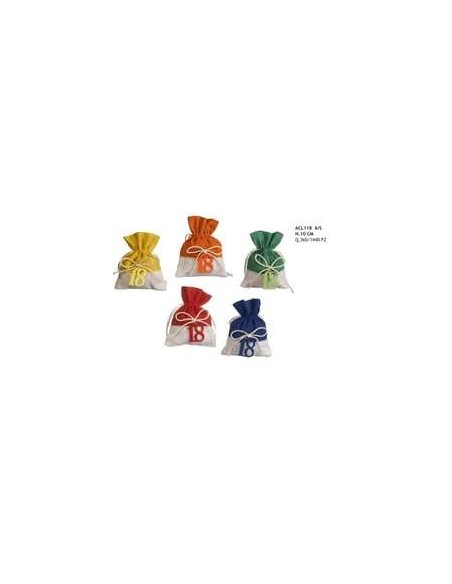 24 Sacchetti iuta con numero 18