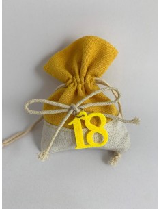 24 Sacchetti iuta con numero 18 2