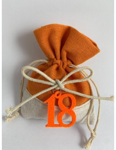 24 Sacchetti iuta con numero 18
