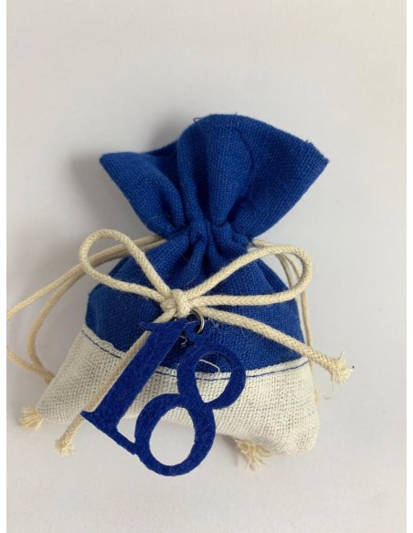24 Sacchetti iuta con numero 18