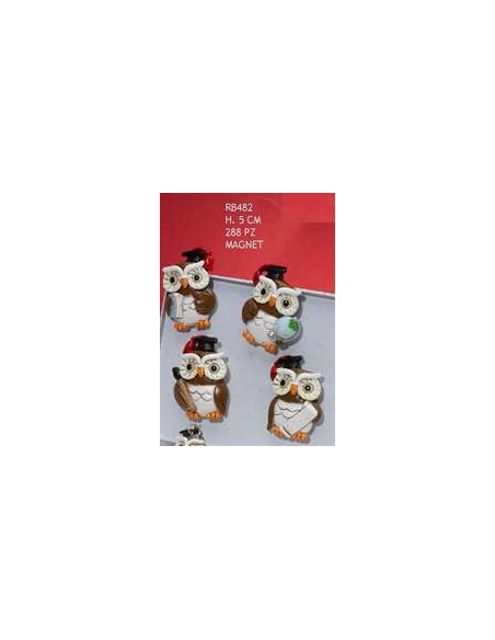 12 Magnete gufo laurea