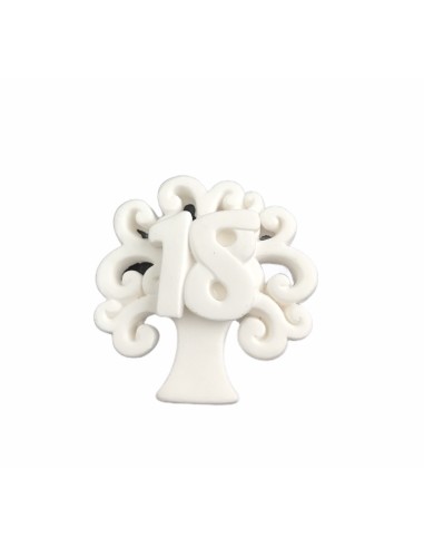 12 Gesso albero con numero 18