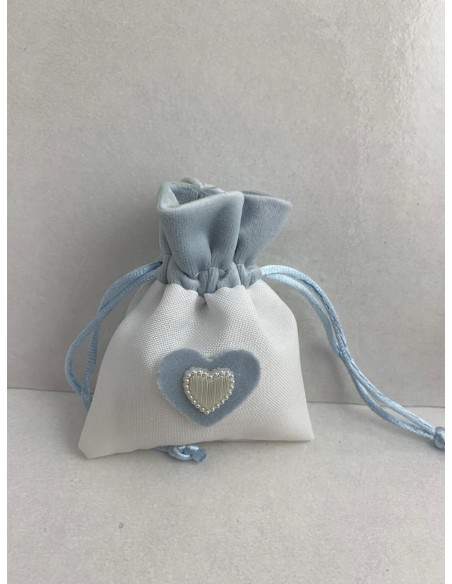 12 Sacchetti velluto celeste