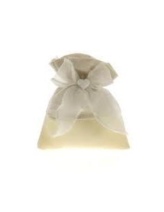 12 Sacchetti panna con cuore