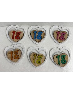 12 Applicazione cuore con numero 18 2