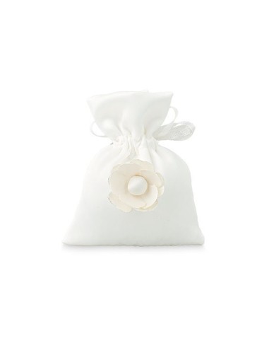 12 Sacchetti raso bianco cm10