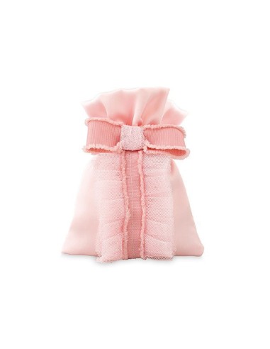 12 Sacchetti con tulle rosa