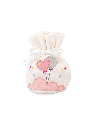 12 Sacchetti con palloncino rosa
