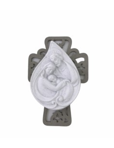 12 Statuina croce con sacra famiglia