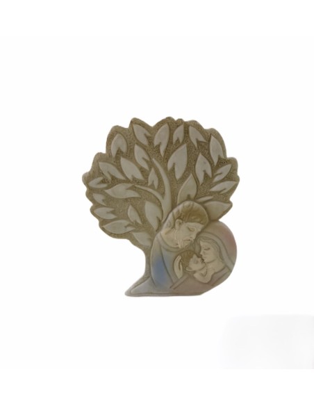 12 Statuina albero con sacra famiglia